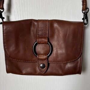 Frye Cognac Leather Crossbody Bag